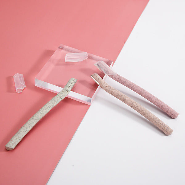 Eyebrow Facial Razor Dermaplaning Tool with Biodegradable Wheat Straw