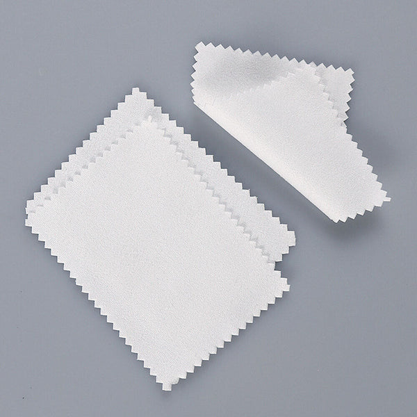 10PCS Microfiber Cleaning Cloths Cotton Suede Useful Silver Polishing Cloth NEW