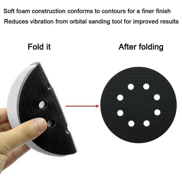 4PCS 5 Inch(125MM) 8-Hole Soft Sponge Interface Pad for Sanding Pads and Hook AU