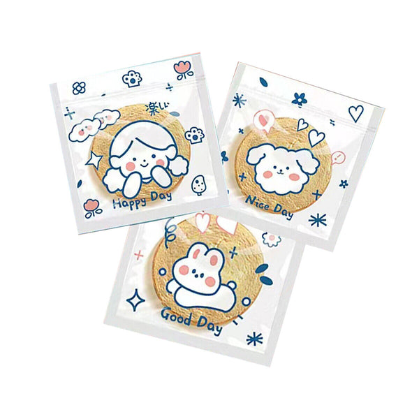 100pcs cartoon ziplock bags for snacks candy cookies food safe plastic bags AU