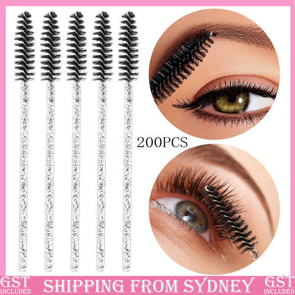 200PCSx Disposable Mascara Wands Eyelash Brushes Applicator Lash Extension Brush