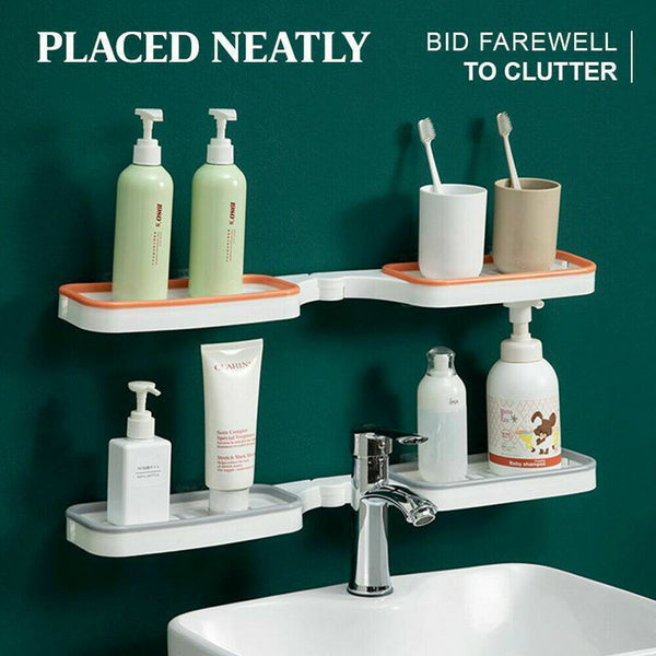10pcs Bathroom Shower Caddy Organizer | Punch-Free Wall Mounted Storage Rack