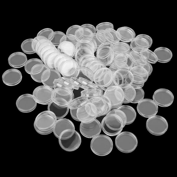 40X 40.8mm Coin Holder Capsules Box Storage Clear Round Display Coin Cases Round