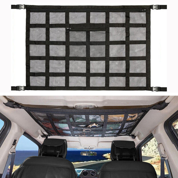 Universal Car Ceiling Storage Net Car Roof Cargo Net Mesh Storage Bag Campervan