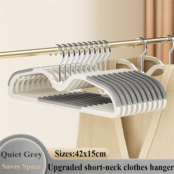 Non-Slip Velvet Clothes Hangers 20-Pack – Space-Saving Short Neck Hangers with 360° Swivel Hook