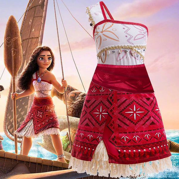 Moana costume styled for a tropical island and ocean voyage theme