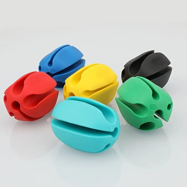 6PCS Silicone Fishing Rod Holder Non Slip 5 Hole Rod Gripper Organizer