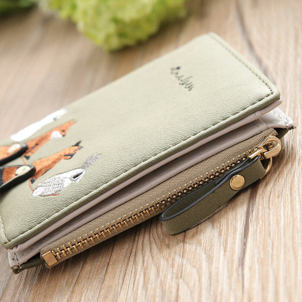 Small Card for Girls Holder Key Bag Money Bag Coin Purse Cute Fox Women Wallets