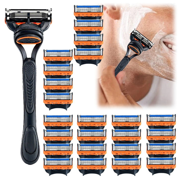 Fusion 5 Compatible Razor Blades Refills with Handle 5 Layer Shaving Cartridges