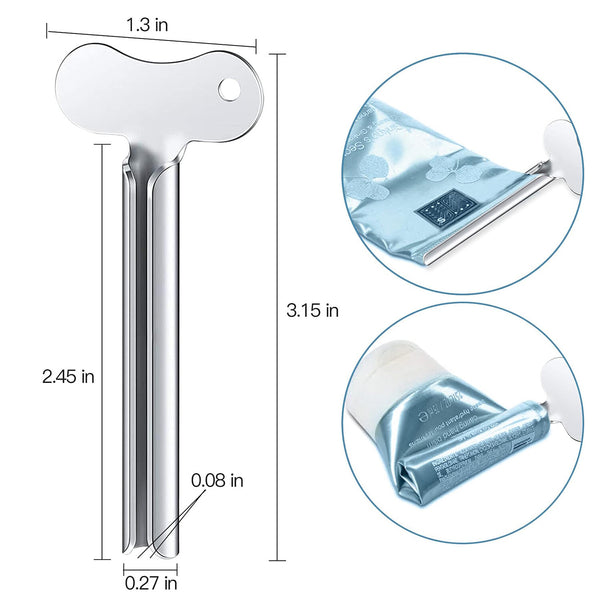 10PCS Stainless Steel Toothpaste Squeezer Tube Roller Dispenser Tool