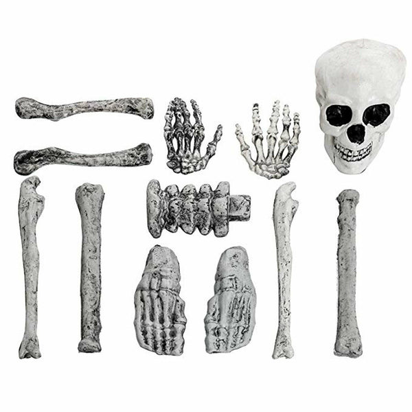 12PCS Christmas Skeleton Bones Skull Body Part Prop Graveyard Outdoor Decoration
