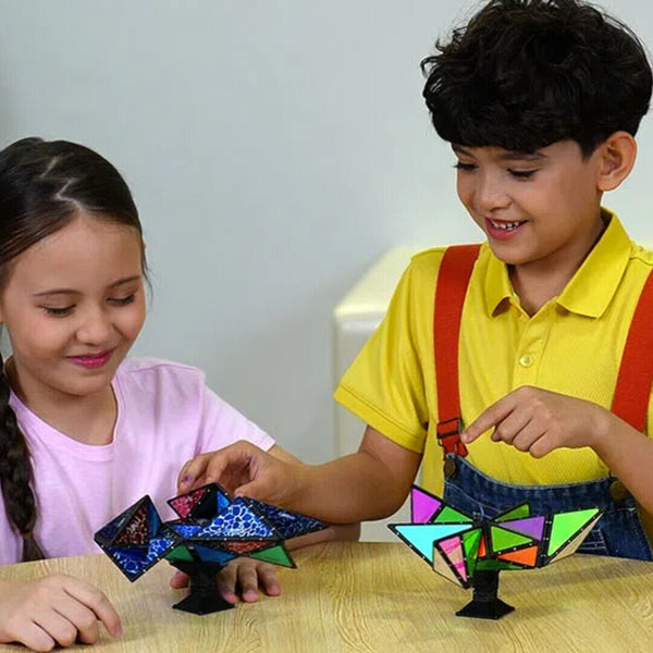 Magnet Pyramid Glow Transforms Glowing Design Fidget Sensory Toy Spinner
