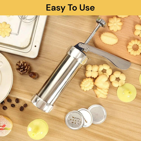 Cookie Biscuit Maker Press Machine Aluminum Material Gun Icing Piping Syringe AU