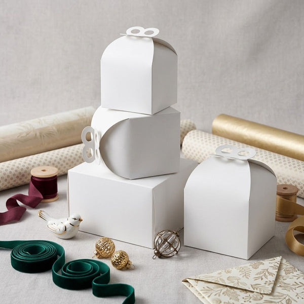 30PCS Candy Gift Boxes Wedding Party Favour Boxes Cardboard Treat Boxes Gold White Silver