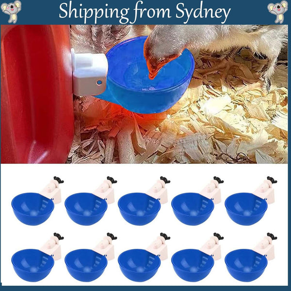 20PCS Automatic Chicken Water Cup Waterer Poultry Drinker Feeder Drinking Bowl A