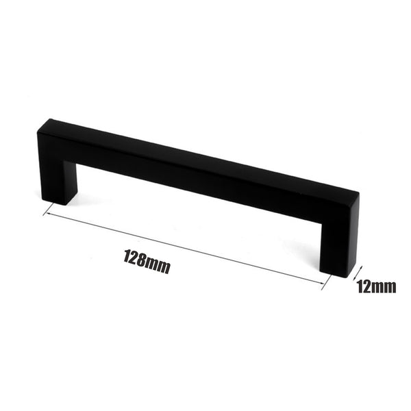 5pcs Matte Black Cabinet Handles | Stainless Steel Drawer Pulls for Kitchen & Cupboard