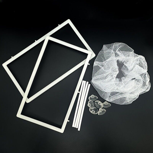 2PCS Aquarium Fish Breeding Box White Isolation Net PVC Hatchery Tool Species