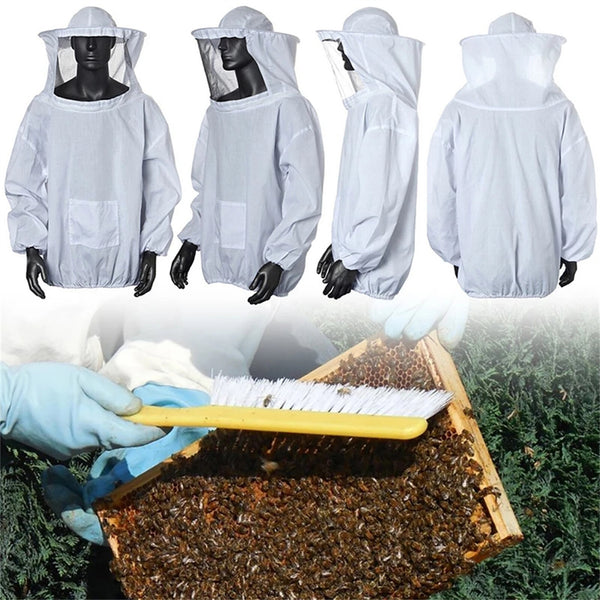 Beekeeping Suit with Veil Hat | Protective Smock Jacket Bee Keeping Coat