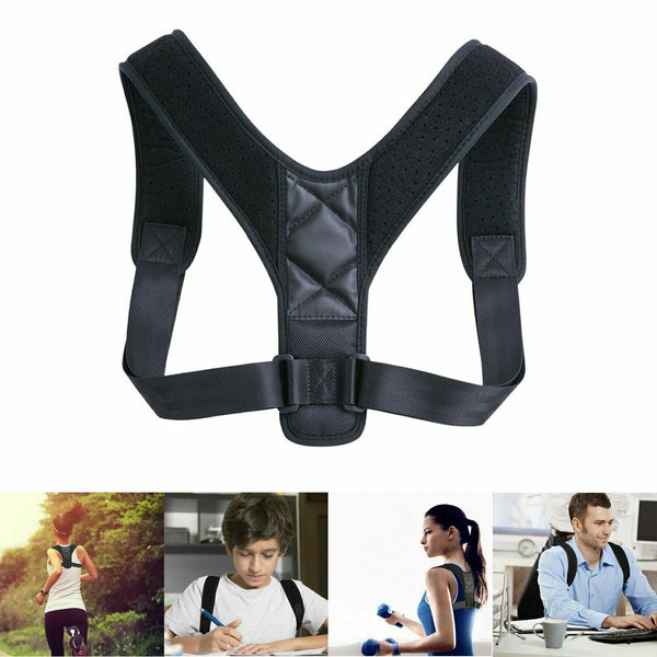 2X Posture Corrector Women Men Shoulder Brace Back Support Strap Belt Adjustable