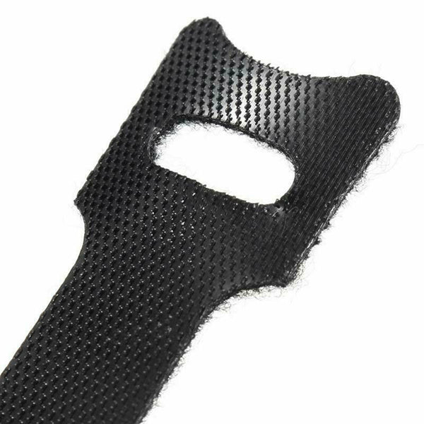 200PCS Magic Cable Ties Reusable Hook and Loop Cable Ties Organiser Cords Black