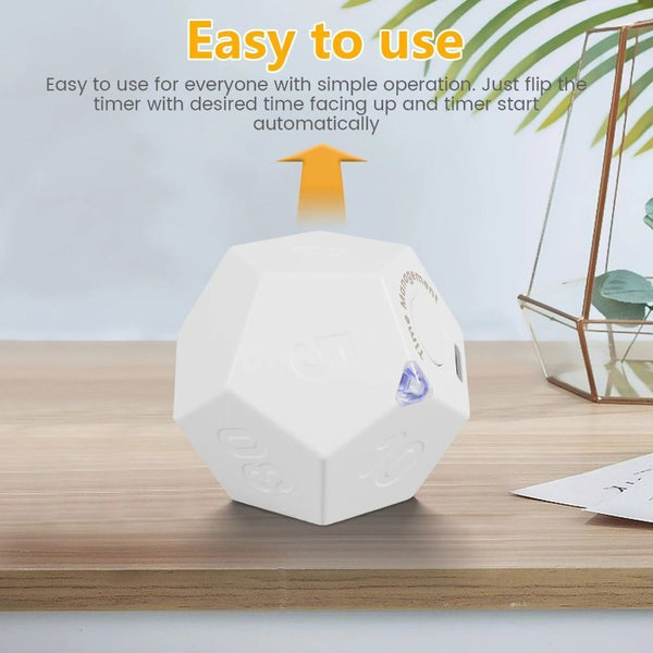 Cube Timer 450mAh Rechargeable Mini Time Management Cube Dodecagon Time Ball