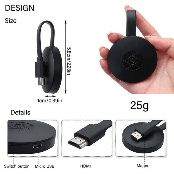 For Chromecast Google Wireless HDMI-Compatible HD Display Media Streaming Video