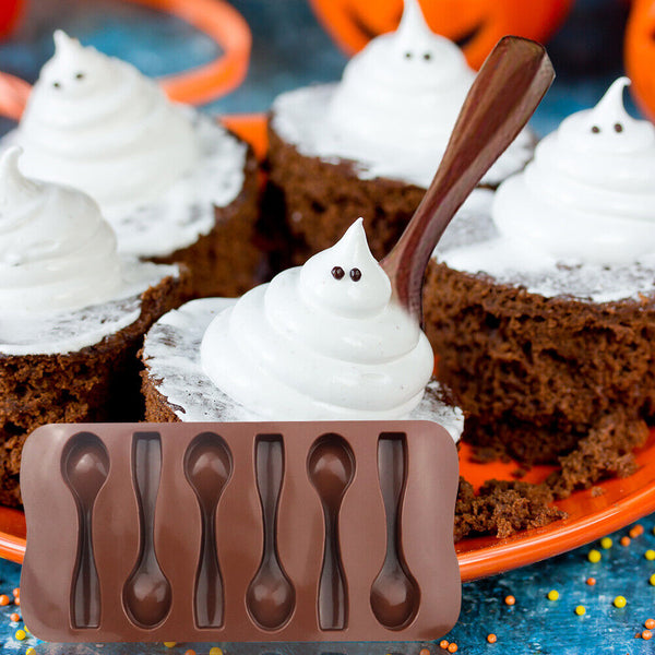 Silicone Spoon Shape Chocolate Mold Kitchenware Jelly Ice Mould Cake Baking Tool