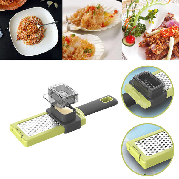 Kitchen Garlic Press Crusher  Stainless Steel Manual Rocking Mincer