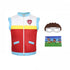 Paw Patrol Ryder vest costume with eye mask and character card