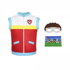 Paw Patrol Ryder Costume Kids Vest & Mask Boys Book Week Fancy Dress Party