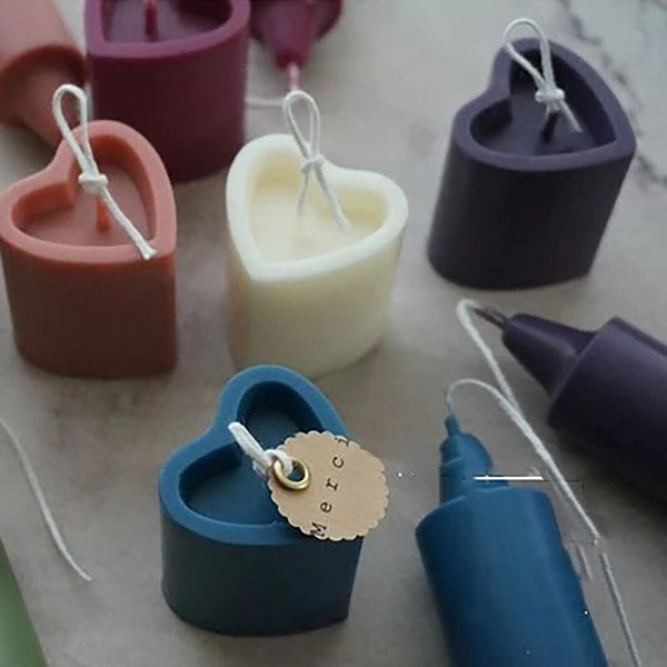3D Hot Love Heart Candle Mould Soap Aromatherapy Candle Mold Craft Making DIY AU