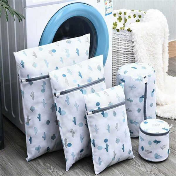 5PCS Cute Delicates Wash Bag Laundry Lingerie Bra Washing Pack Set Clothes Case