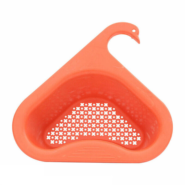 Swan Drain Basket Punch Free Kitchen Sink Filter Organizer Strainer Holder Tool