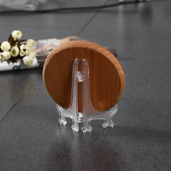 10x Clear Plate Stand Display Easel Photo Picture Bowl Dish Holder Frame Clear