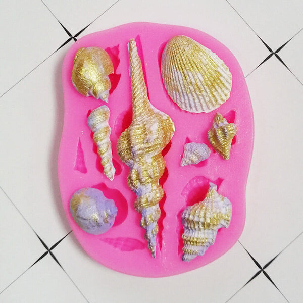 Ocean Sea Shell Silicone Fondant Mould Cake Sugar Craft Icing Baking Mold