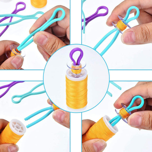 60Pc Sewing Spool Thread Bobbin Holder Clamp Clips Bobbin Buddies For Embroidery