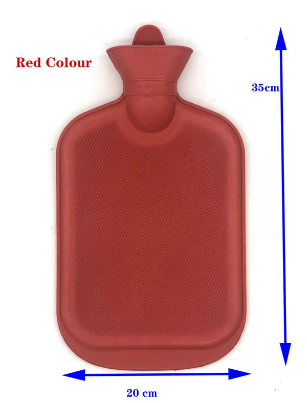 2L Hot Water Bottle Winter Warm Natural Rubber Bag Relaxing Warmer and COVER