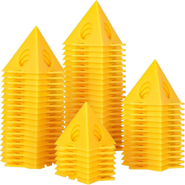 20pcs Painter’s Pyramid Stands with Brushes | Mini Paint Support Cones for Painting & Craft Projects