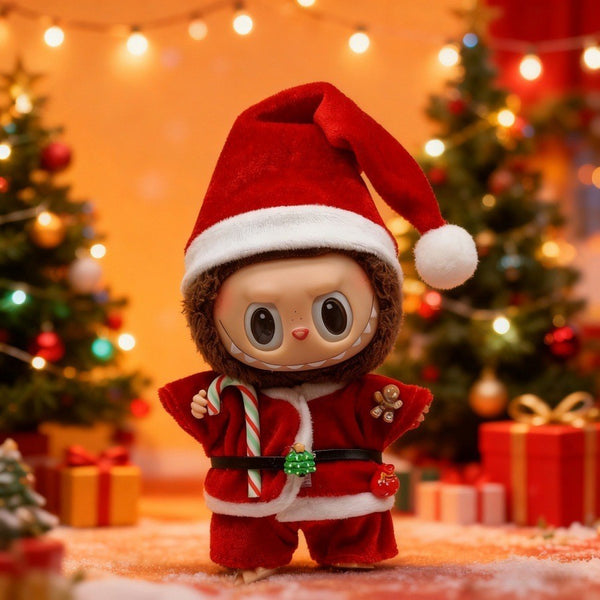 Santa hat and suit outfit for 15-17cm dolls