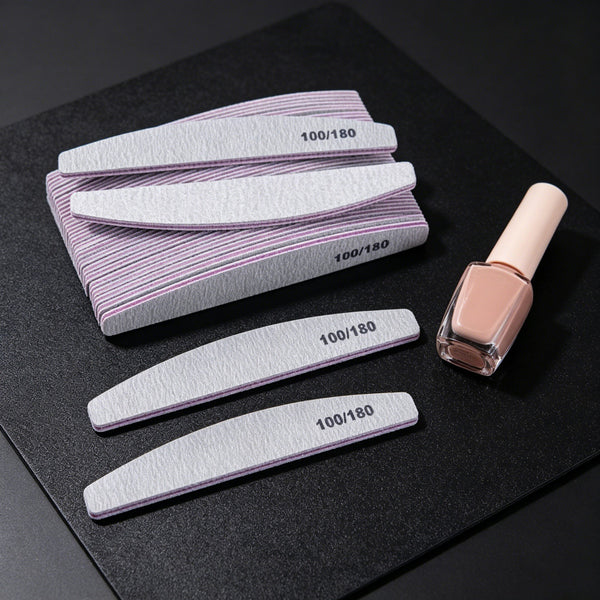 50pcs Professional Acrylic Nail Files | Double-Sided Manicure Pedicure Emery Boards
