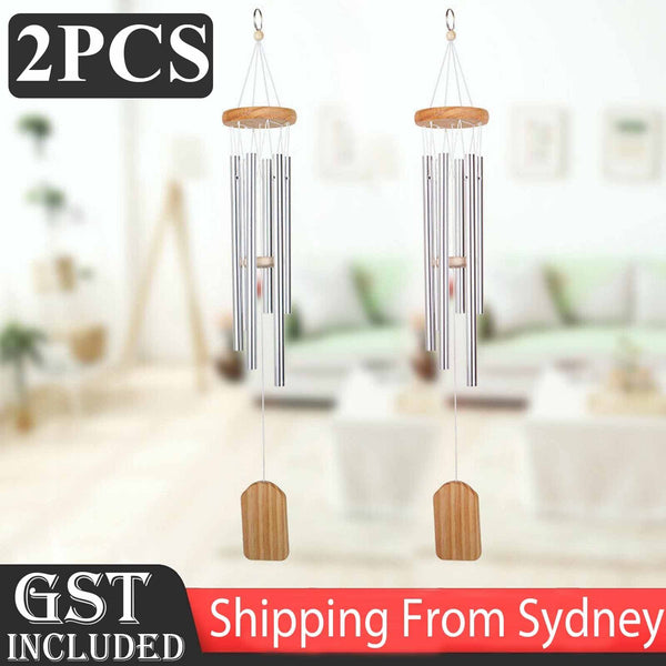 2pcs Large Deep Tone Windchime Chapel Bell Wind Chimes Outdoor Garden Home Decor