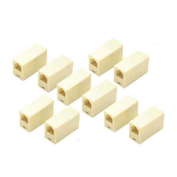 15X RJ45 Coupler Cat5e Cat6 Ethernet Cable Extender Joiner LAN Connector Adapter