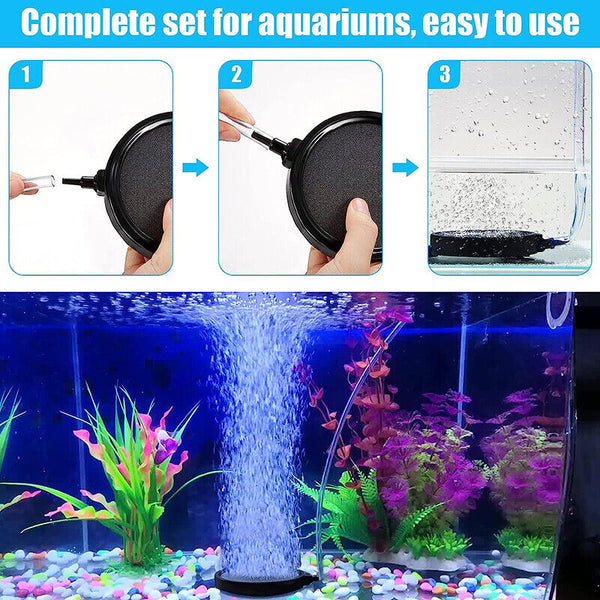 10/13cm Air Bubble Disk Stone Aquarium Aerator Fish Tank Pump Hydroponics Oxygen