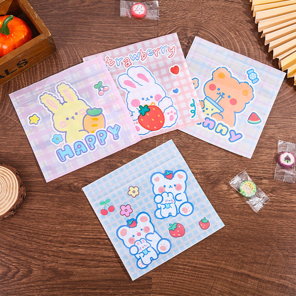 100pcs cartoon ziplock bags for snacks candy cookies food safe plastic bags AU