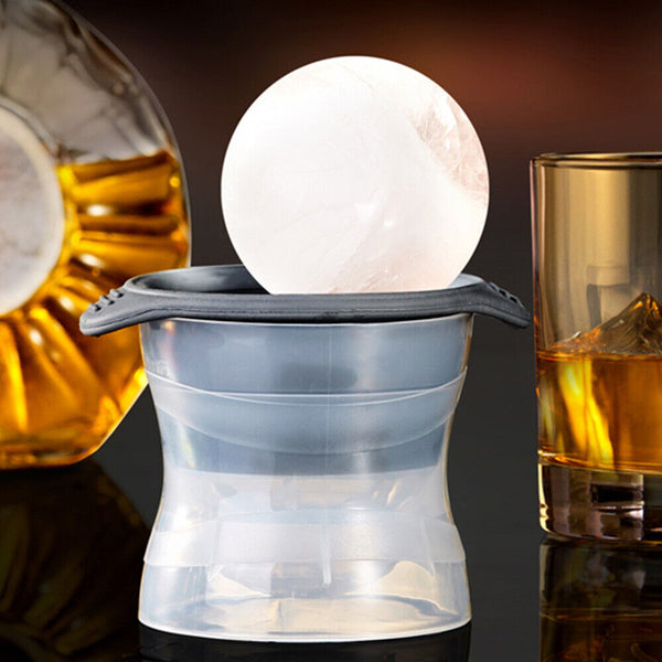 2x Silicone Ball Whiskey Sphere Cocktail Maker Ice Cube Moulds Cocktail Jelly