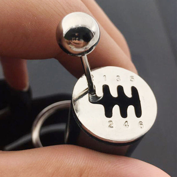 Gear Keychain Fob Key Chain Shifter Ring Box Metal Ornament Mini Small Model