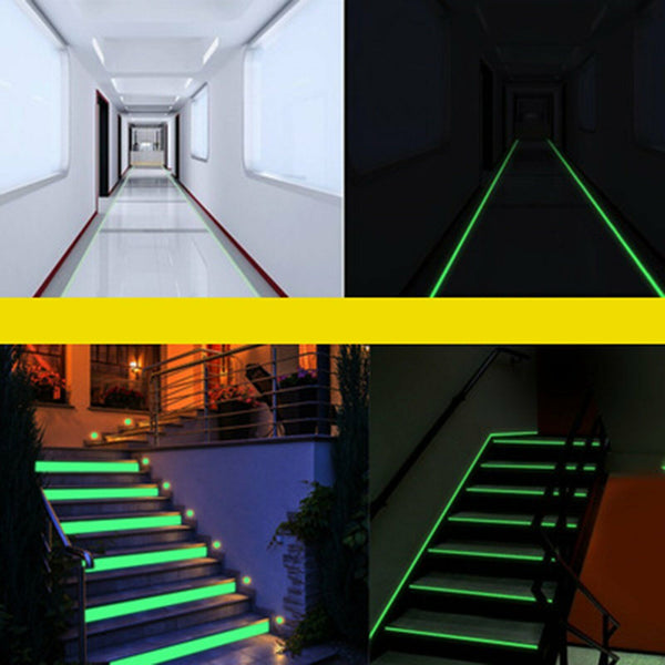 10PCS 300cmx10mm Luminous Tapes Self-adhesive Safety Home Decor Glow In The Dark