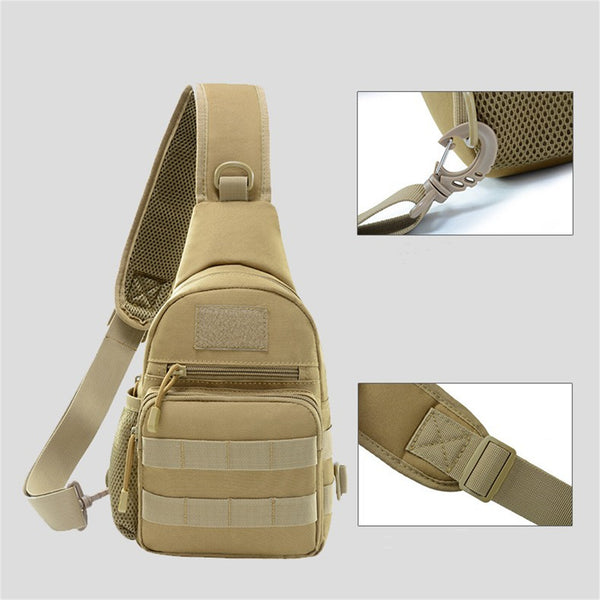 2PCS Men's Sling Bag Crossbody Chest Bag Outdoor Travel Shoulder Backpack