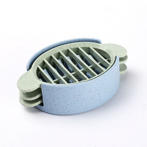 Boiled Egg Slicer PP Tool Wheat Straw Kitchen Chopper Cutter Mushroom Tomato