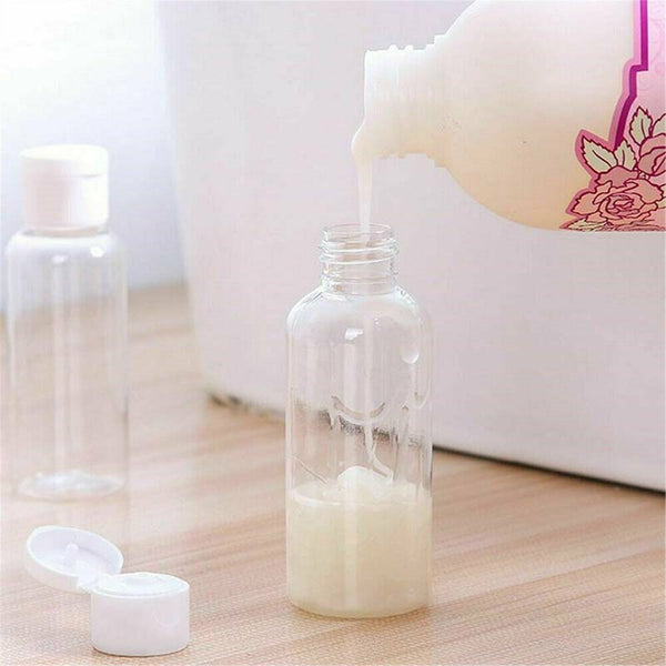 UP100x 50ml Refillable Bottles PET Clear Empty Lotion Liquid Makeup Container AU